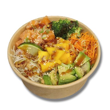 Poké saumon mariné sauce hawaïenne 